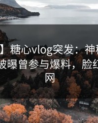 【爆料】糖心vlog突发：神秘人在黄昏前后被曝曾参与爆料，脸红席卷全网