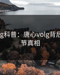糖心vlog科普：唐心volg背后10个细节真相